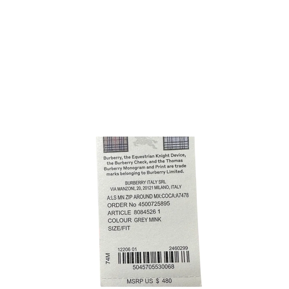 NWT $480 Burberry Small Zip Wallet in Vintage Check and Taupe Leather - Picture 9 of 12